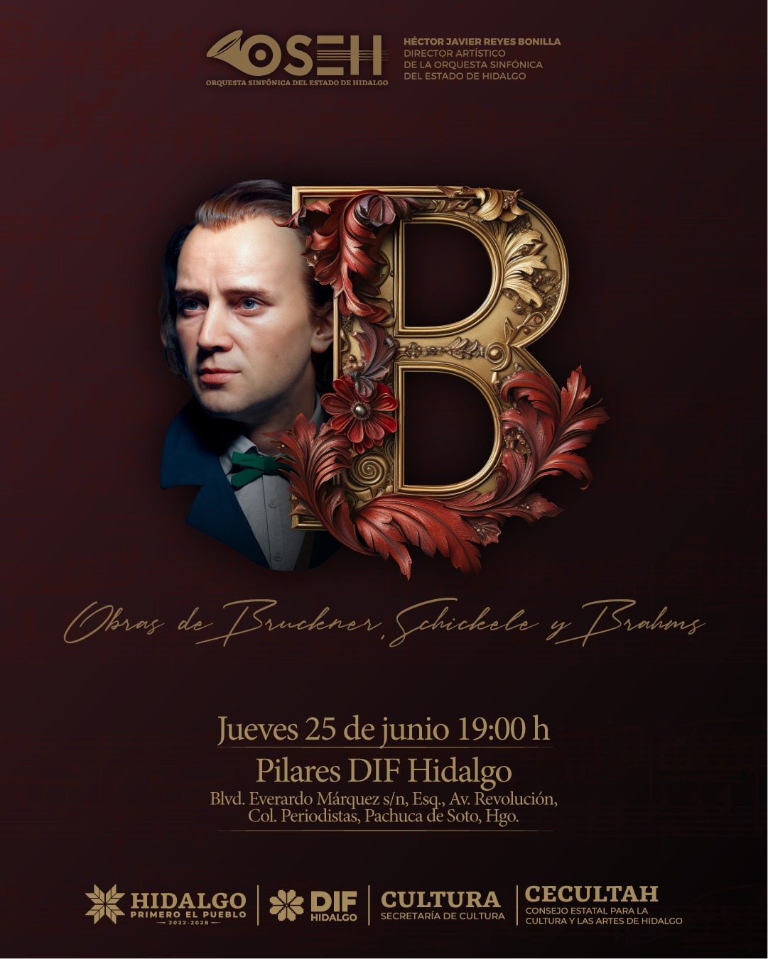 OSEH presentará una velada sinfónica dedicada a Bruckner, Schickele y Brahms