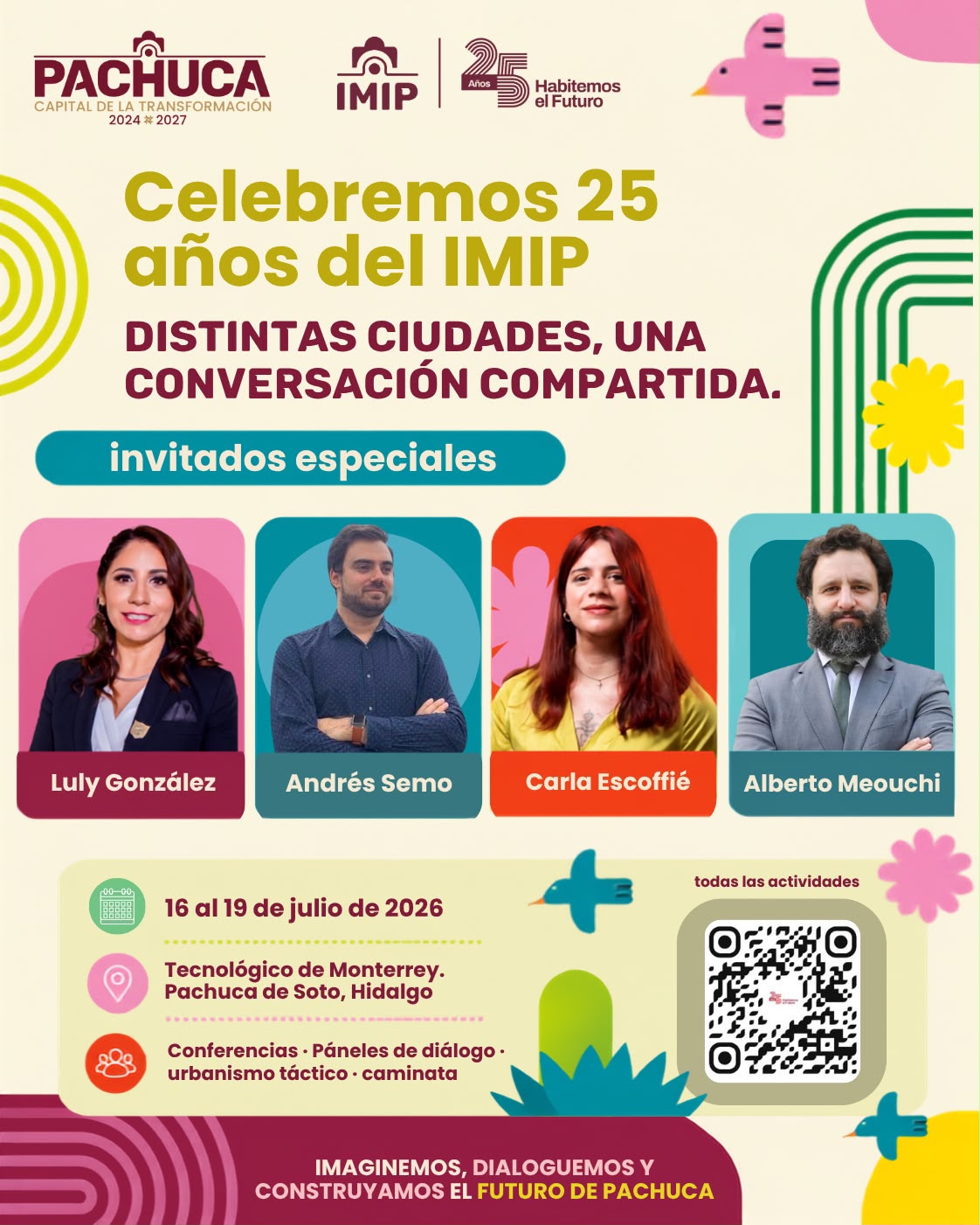 IMIP celebrará 25 años de planeación urbana en Pachuca con conferencias, talleres y actividades ciudadanas