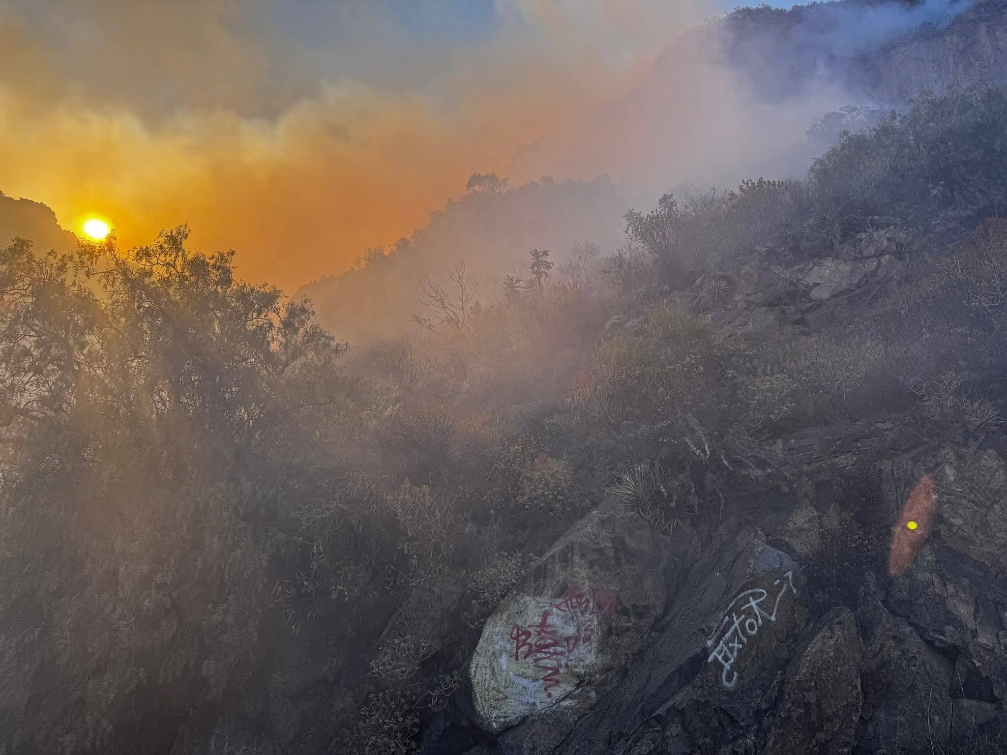 Fuerte incendio forestal moviliza cuerpos de emergencia en Pachuca