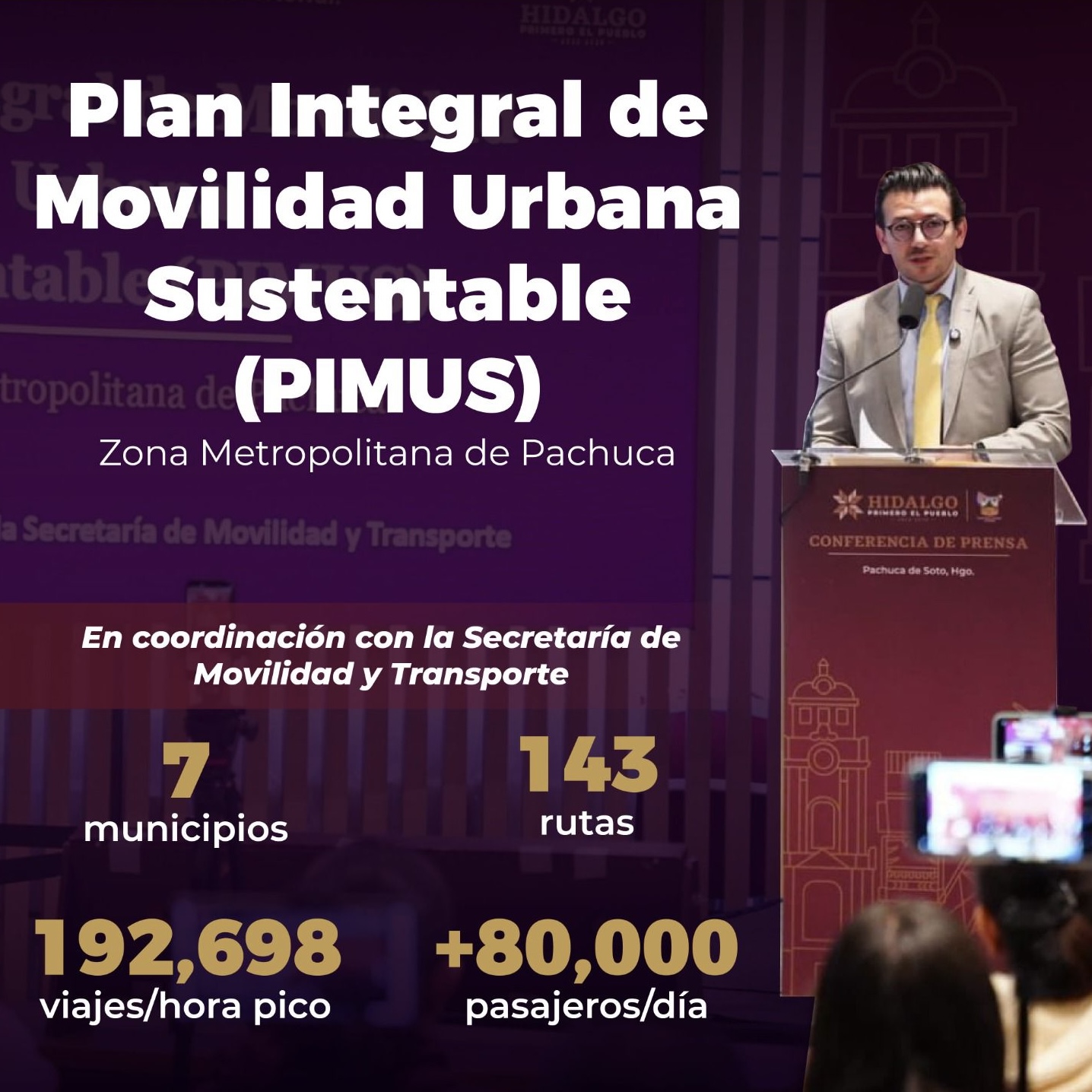 Actualiza Hidalgo su Plan Estatal de Desarrollo y presenta estrategia de movilidad para la Zona Metropolitana de Pachuca