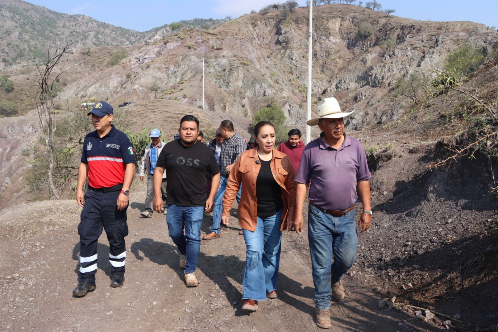 Imelda Cuéllar supervisa daños tras intensa granizada en comunidades de Actopan