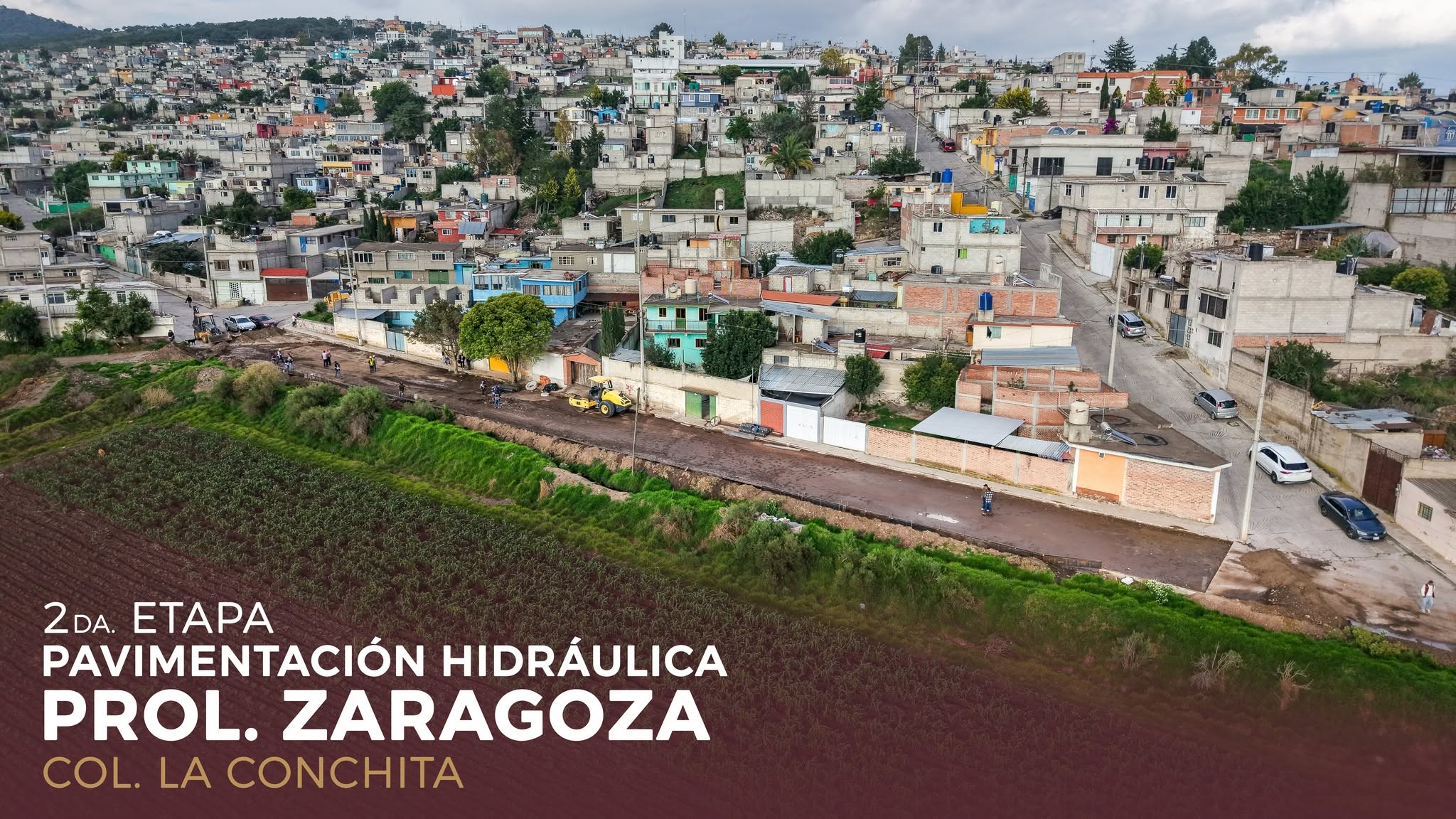 Inician segunda etapa de pavimentación en la colonia La Conchita para mejorar la movilidad y seguridad de los habitantes